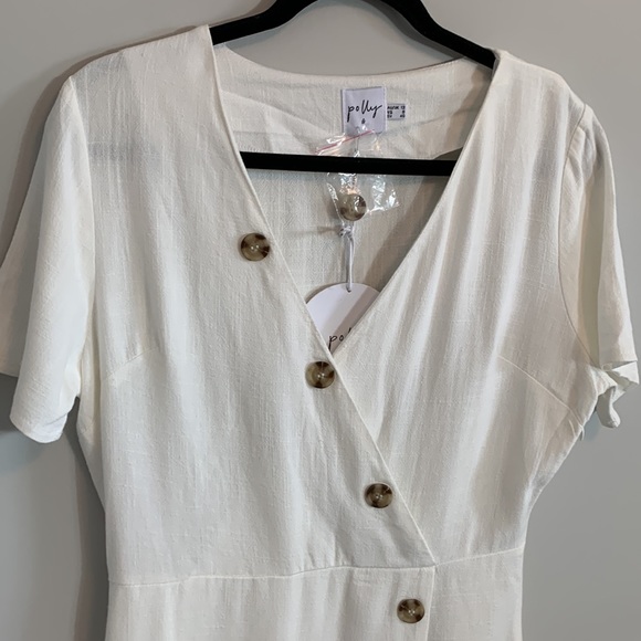 Princess Polly The Laze Mini Dress White Size 8 - Picture 4 of 14